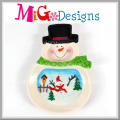 Cuenco de cerámica del diseño de la nieve de la Navidad del nuevo diseño de la moda